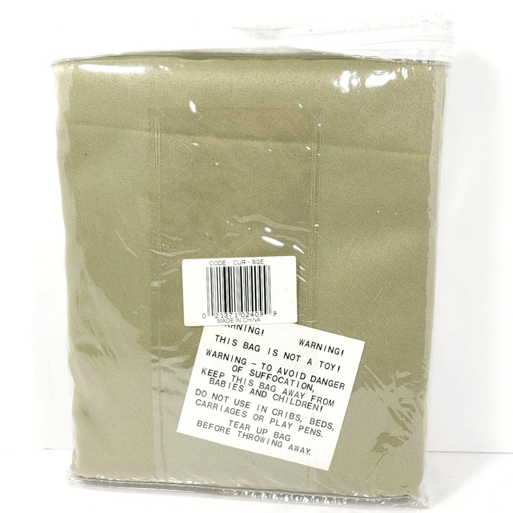 VTG Burlington Energy Saving Blackout‎ Drapery Panels 5 Piece Sage/Green 52